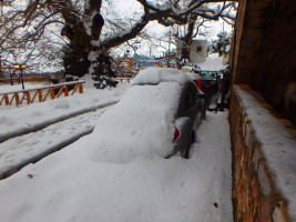 Schneesturm und Unwetter in Kreta Griechenland